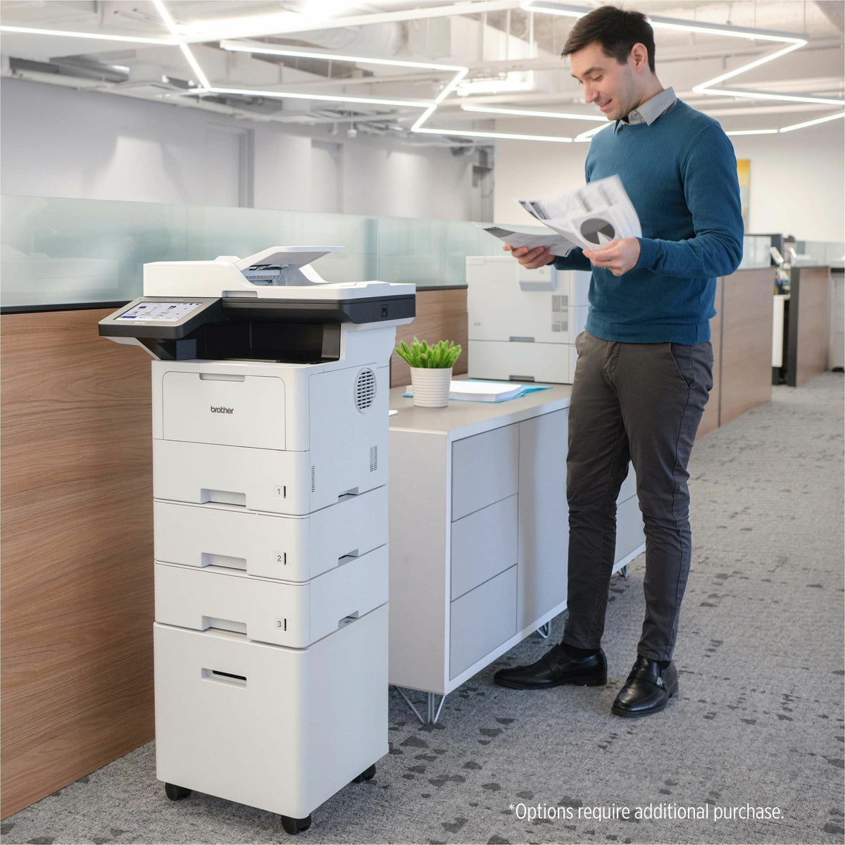 Brother MFC-L6810DW Enterprise Monochrome Laser All-in-One Printer with Low-cost Printing, Large Paper Capacity, Wireless Networking, Advanced Security Features, and Duplex Print, Scan, and Copy