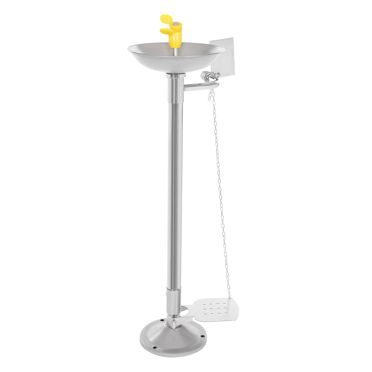 TFCFL Lab Standing Eyewash Station Stainless Steel Eye Shower Washing Unit 0.2-0.4MPa