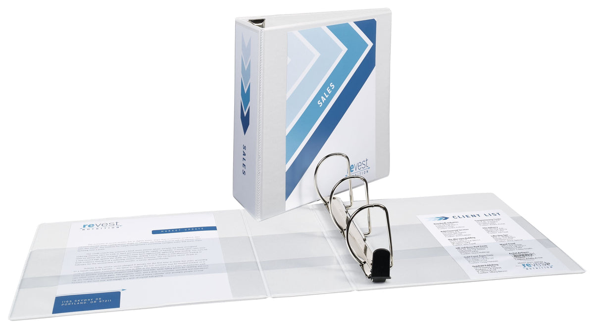 Avery Heavy Duty View Binder, 1", White, Slant Ring, One-Touch, 250 Sheet Capacity, 1 Binder