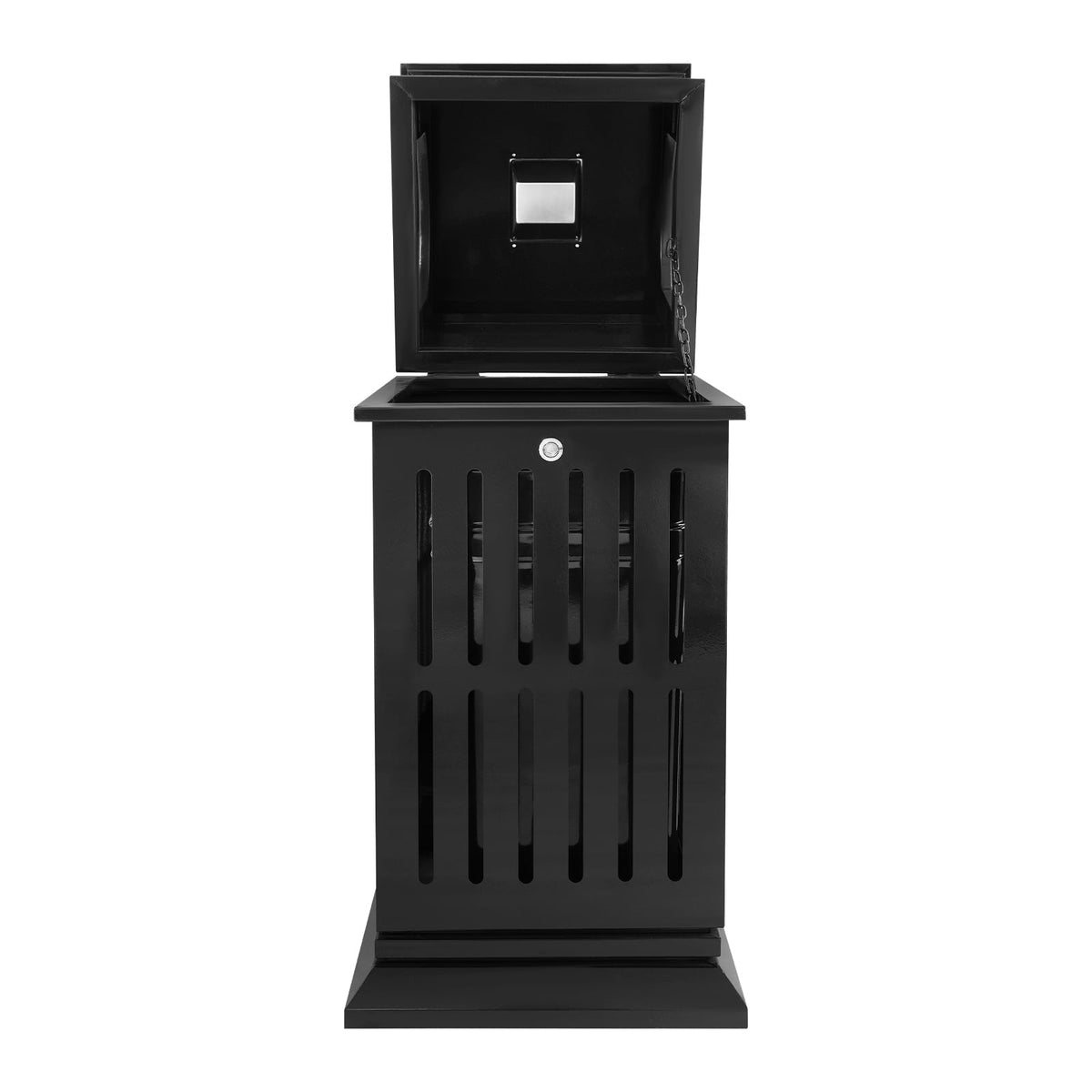 DDBESSIC Outdoor Trash Can Commercial Garbage Bin Heavy Duty Industrial Yard Garage Waste Container 15.74x15.74x35.43 in