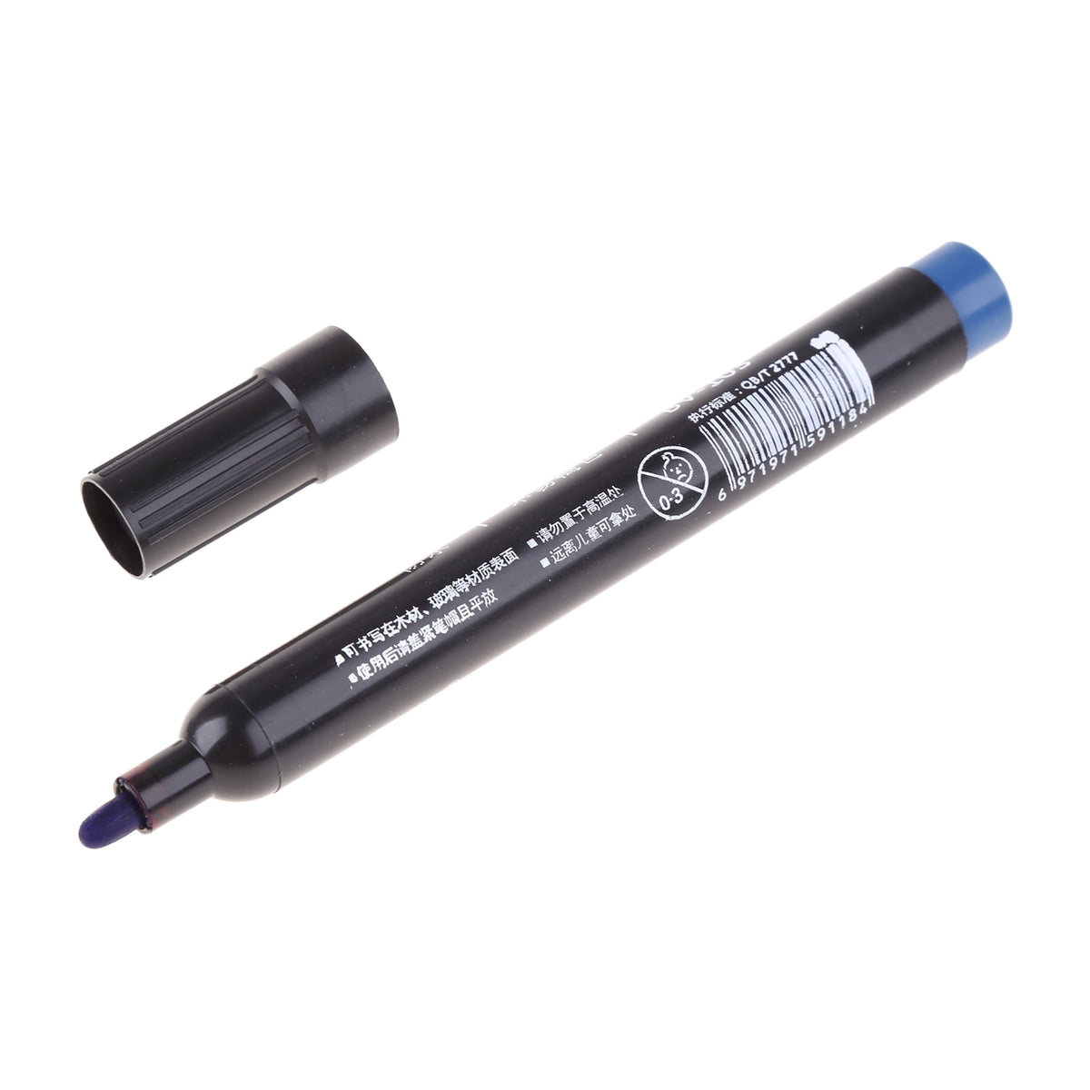 SIEYIO Permanent Marker Medium Point Black/Red/Blue Office Stationery Marking Writing Tool for Plastic Canvas Glass Mugs 10 Set