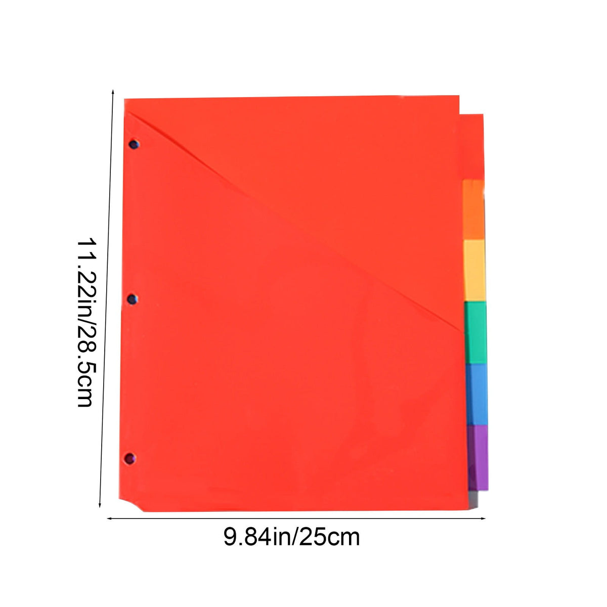 JOGZMZ 6-Tab Binder Dividers with Pockets, Frosted Plastic 3-Hole Punch File Organizers, Waterproof Expanding Folder Inserts for Office Documents