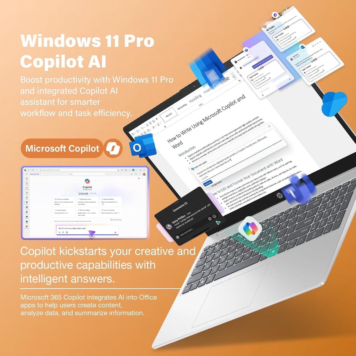 HP 17 Business Computer Laptop 2026, 17.3" HD+ Touchscreen Display, AMD Ryzen 5 7430U, Copilot AI, Backlit Keyboard, Wi-Fi 6, Fast Charge, Windows 11 Pro (8GB RAM | 256GB SSD)
