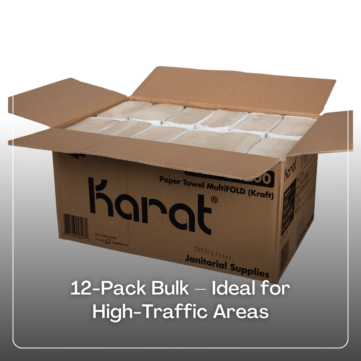 Karat Multifold Commercial Paper Towels, Kraft (Case of 4008 sheets)
