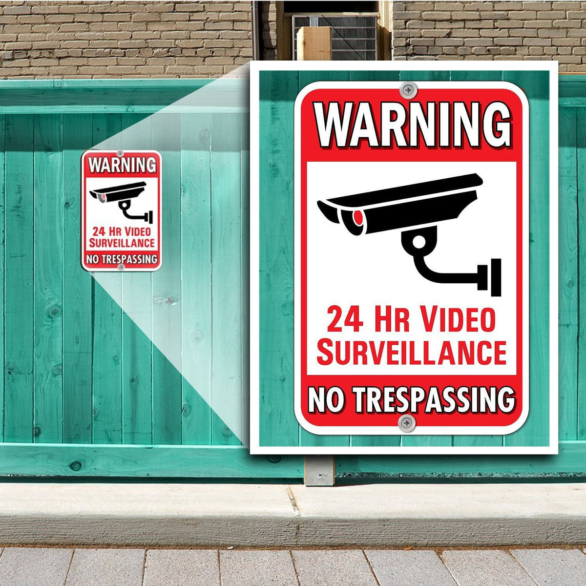 Signs Authority 24-h Video Rectangle Surveillance Warning Sign