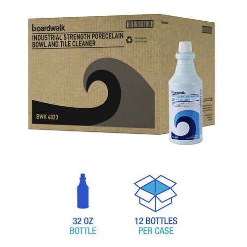 Boardwalk Industrial Strength Porcelain Bowl and Tile Cleaner, Floral Scent, 32 oz Bottle