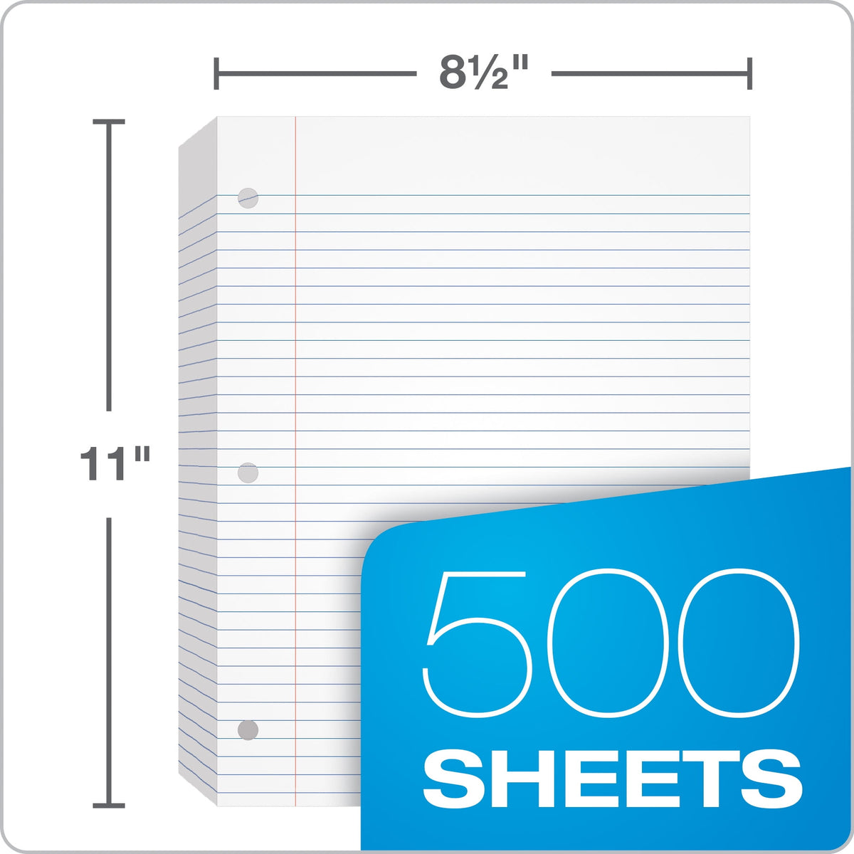 Oxford Filler Paper, 8-1/2 x 11, College Rule, White, 500 Sheets