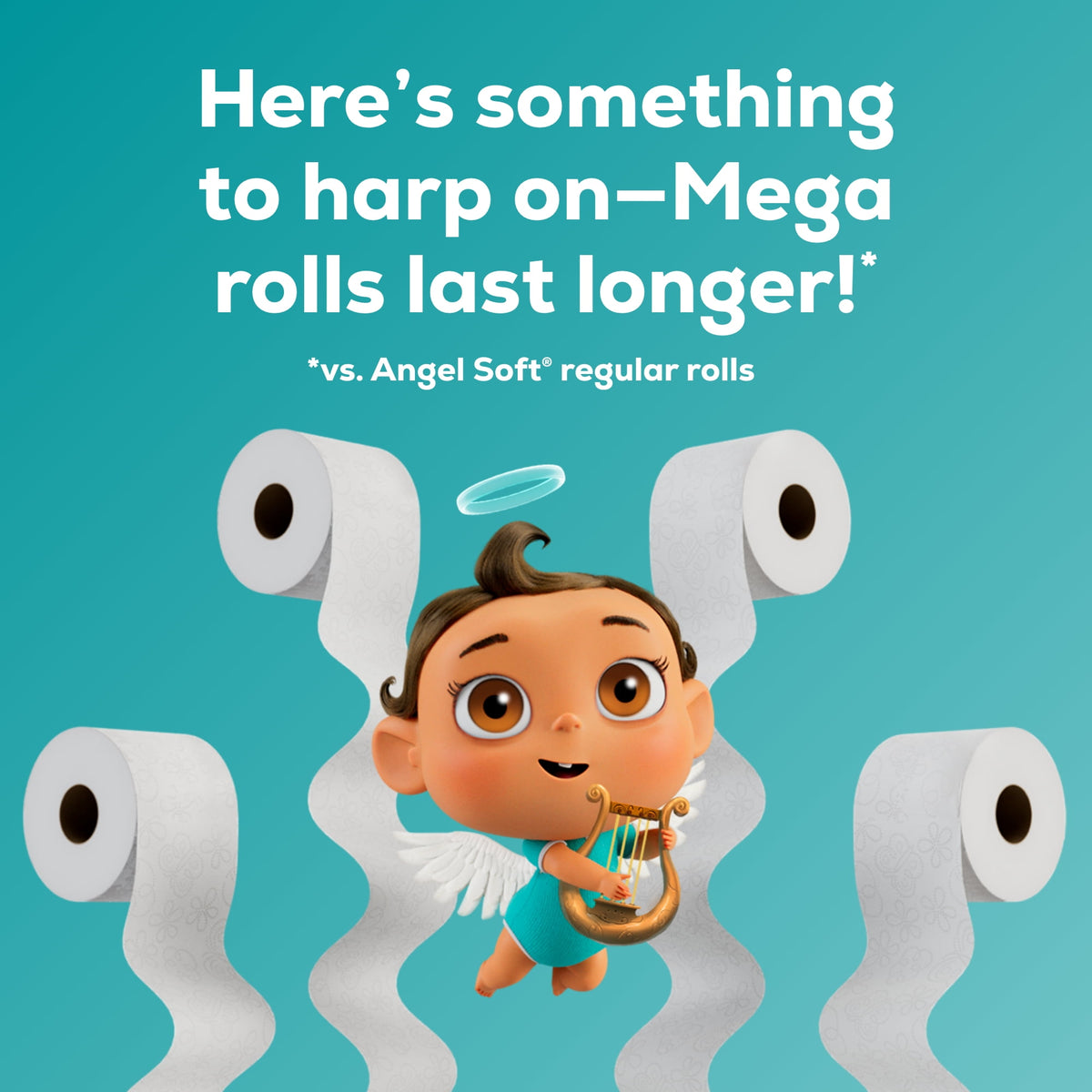 Angel Soft 2-Ply Toilet Paper, 48 Mega Rolls, 320 Sheets per Roll
