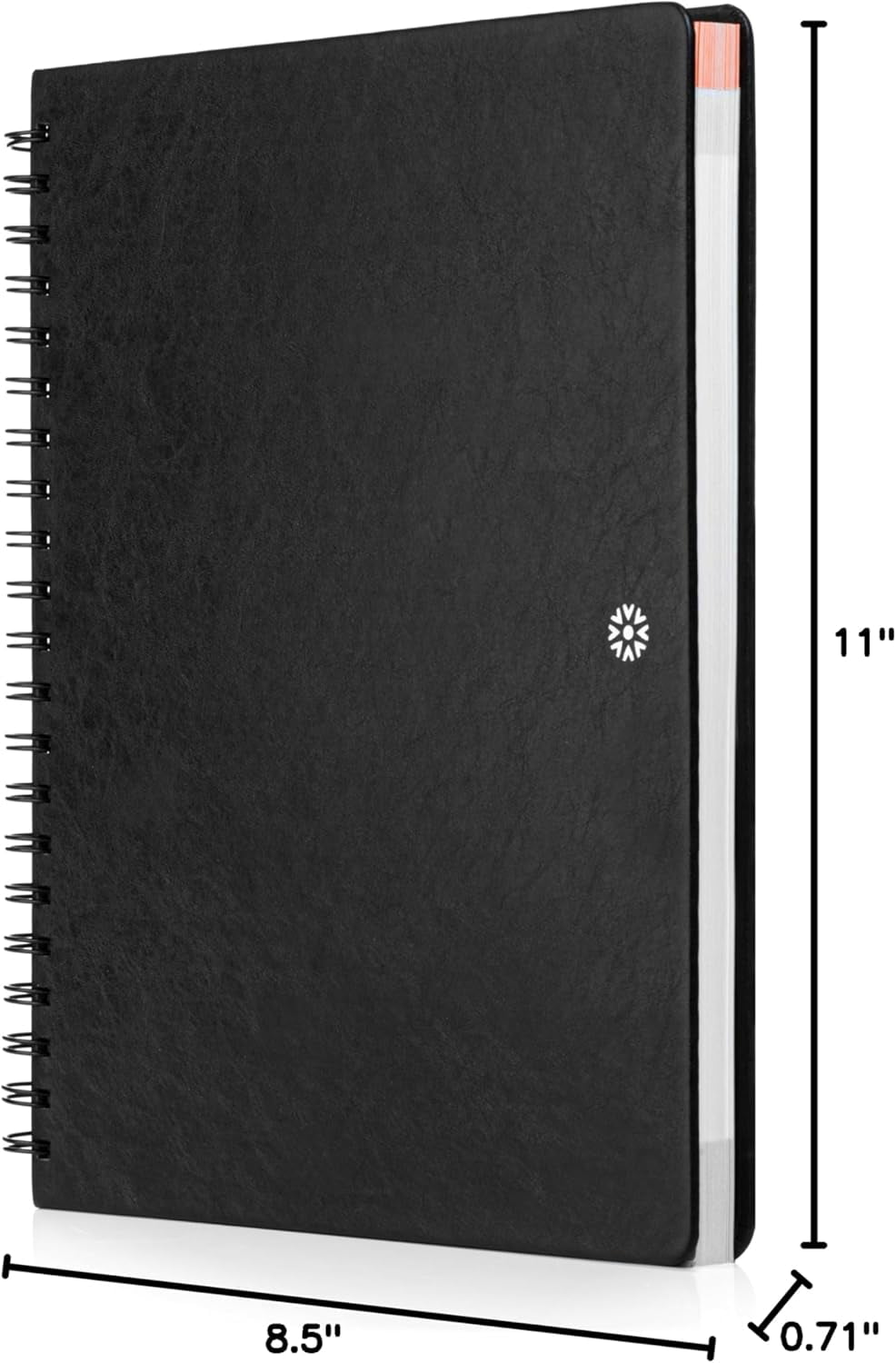 Notsu Undated Daily Planner Notebook | Minimalist Productivity Planner with To Do List, Agenda, Dot Grid, Lined, Notes sections. 160 Pages, Thick Paper 120 gsm, 8.5 x 11 inches, Premium Black Vegan