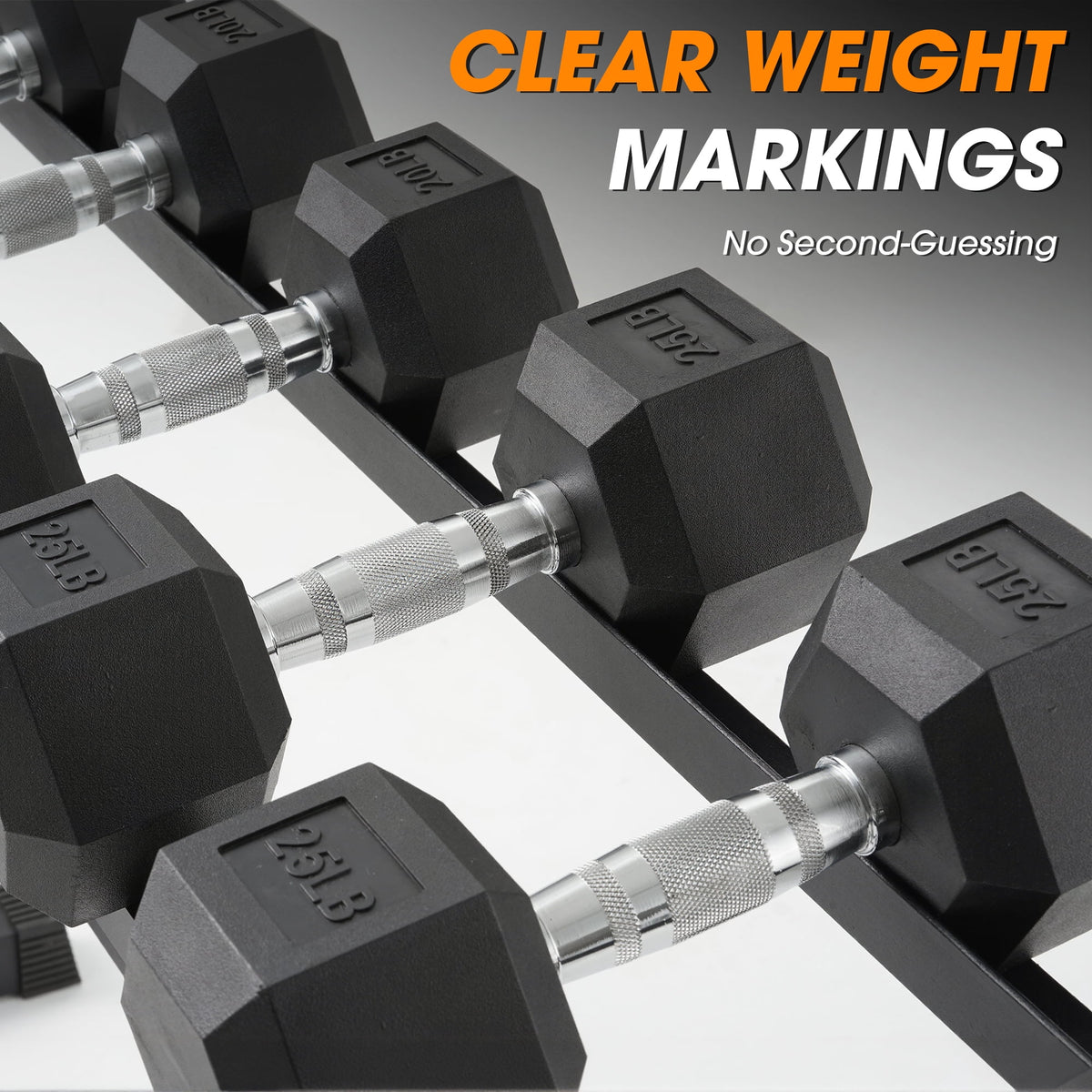 Mikolo Rubber Hex Dumbbell Set with Racks, Option in 450lbs, Strength Training Weight Set Home Gym
