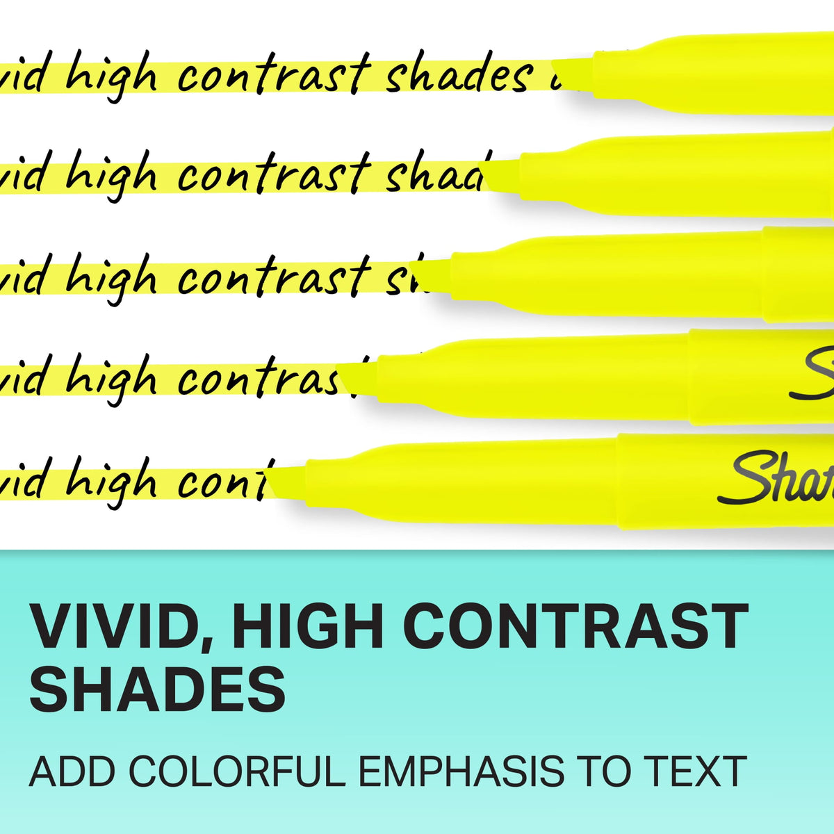 Sharpie Pocket Highlighters, Assorted, Chisel Tip, 12 Count