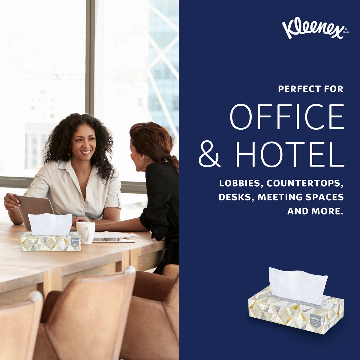 Kleenex® Professional Facial Tissue, Bulk (03076), 2-Ply, White, Flat Boxes Designed for Business, Convenience Case (12 Boxes, 125 Tissues Each)