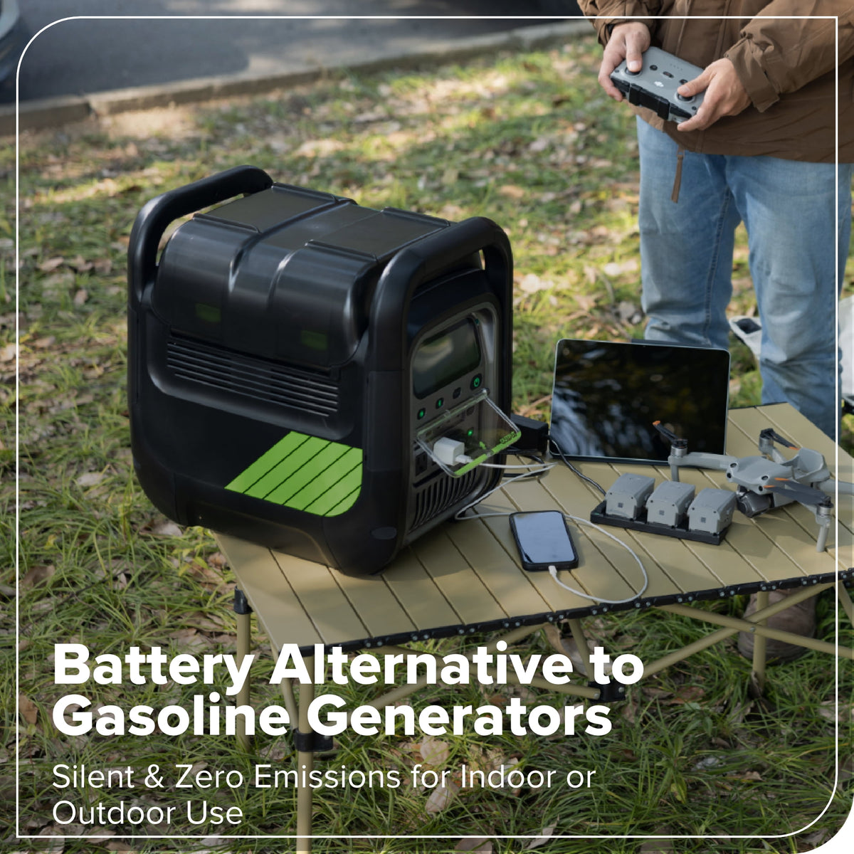 Greenworks 60V 2000W 4-Slot Portable Power Station Battery Inverter