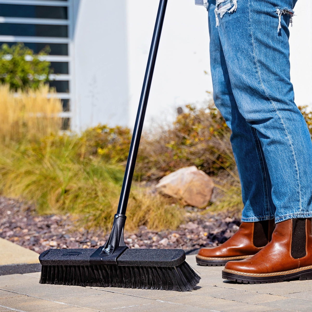 Libman 18" High Power Multi-Surface Push Broom with Steel Handle