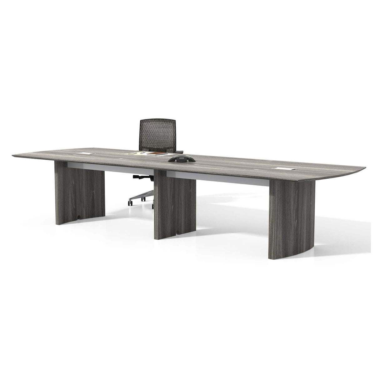 Mayline Medina Series 12' Conference Table in Gray Steel Laminate
