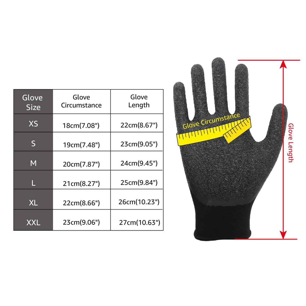 EvridWear 12 Pairs Green Latex Rubber Coated Safety Work Gloves Men Women Construction Warehouse Gardening (L)