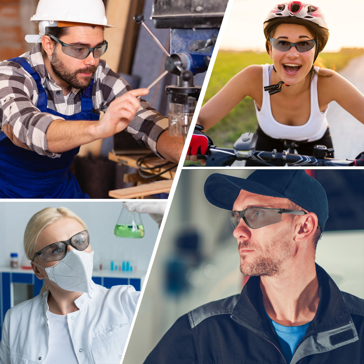 HBMYN 50 Packs Safety Glasses Ansi Z87.1 Safety Glasses Bulk with Scratch Resistant Glasses for Women Men Work Construction Science Lab Shooting