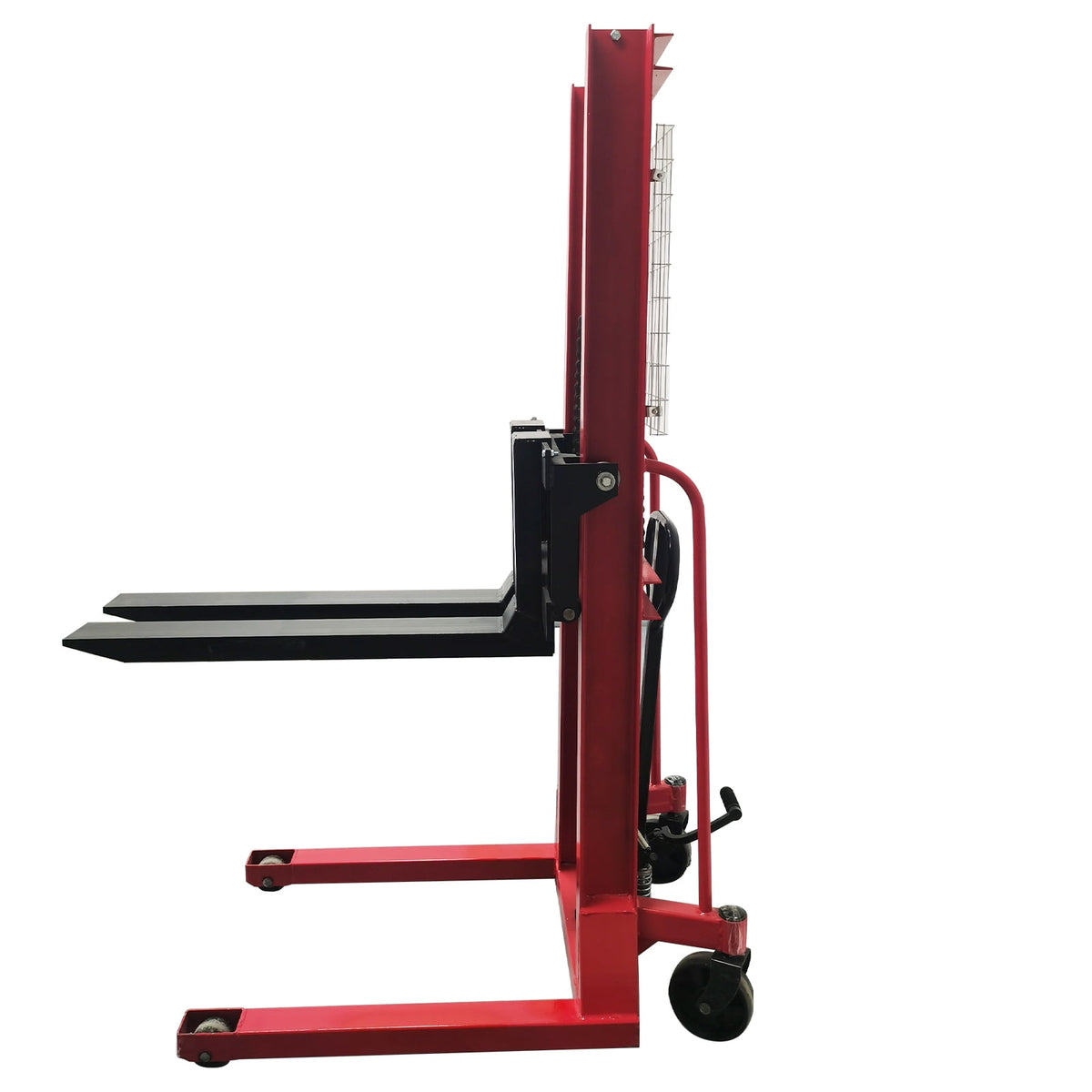2 Ton Manual Hydraulic Pump Walkie Stacker Forklift Reach PalletMaterial Lift Winch Stacker