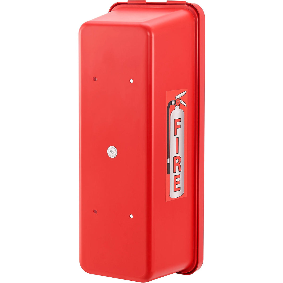 Global Industrial Plastic Fire Extinguisher Cabinet with Window, Fits 10 lbs., Red