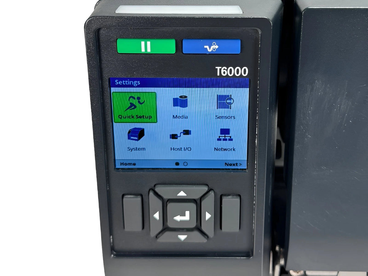 Restored Printronix T6000 T6304 Industrial Thermal Transfer Label Printer – 4-Inch, 300 DPI, USB, Serial, Ethernet Connectivity (Refurbished)