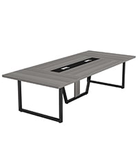 Fnova 94"Large Conference Table for 8-10 People, Modern Executive Meeting Table with Cable Management & Adjustable Feet, Heavy-Duty Office Conference Desk for Boardroom, Training Room