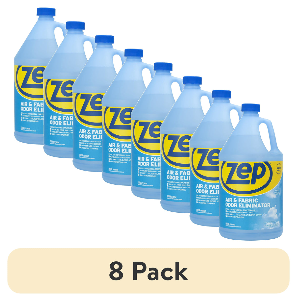 (8 pack) Zep Air and Fabric Odor Eliminator - 128 oz ZUAIR128 - Refresh Your Home, Office and Business