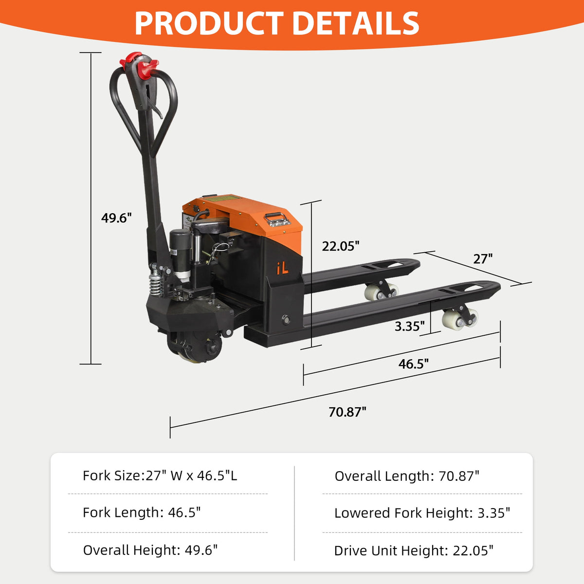 MUSEPT 4409 lbs Electric Pallet Jack Truck, Full Electric Pallet Lift with 1000W Motor & 48V Lithium Battery, 46.5" Forks for Warehouse Material Handling