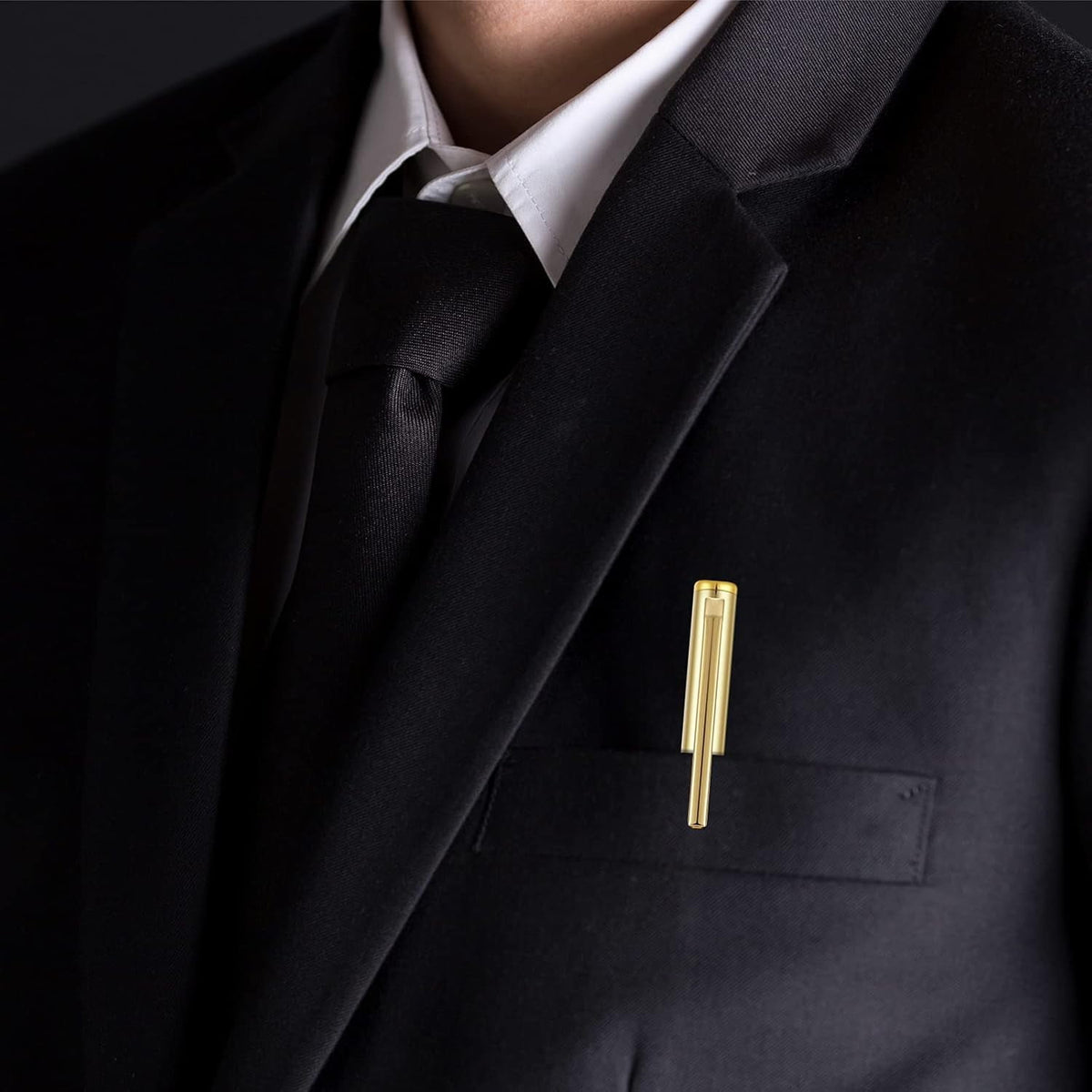 12 Pcs Gold Metal Slim Ballpoint Pens Bulk Retractable Metallic Black Ink 1 mm Medium Point Smooth Writing Pens for Wedding Business Office