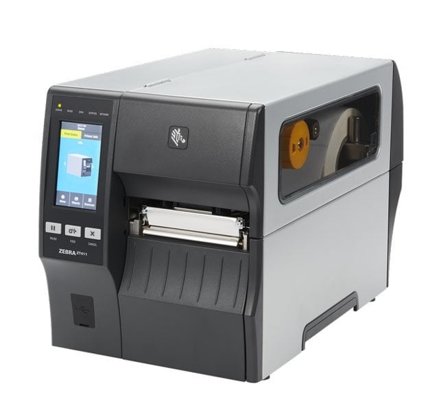 Restored Zebra ZT411 Industrial Thermal Transfer / Direct Thermal Label Printer – 300 DPI, 4-inch Print Width, USB, Serial, Ethernet, Bluetooth, Peeler & Full Rewind – ZT41143-T410000Z (Refurbished)