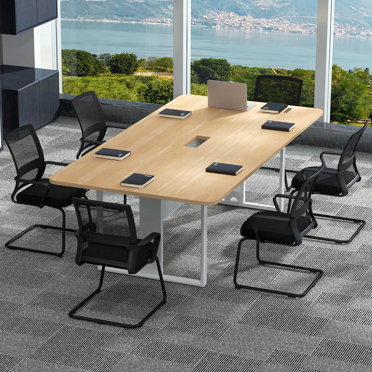 Gymax Office Guest Chair Set of 12 Conference Reception Chair w/ Lumbar Support & Sled Base