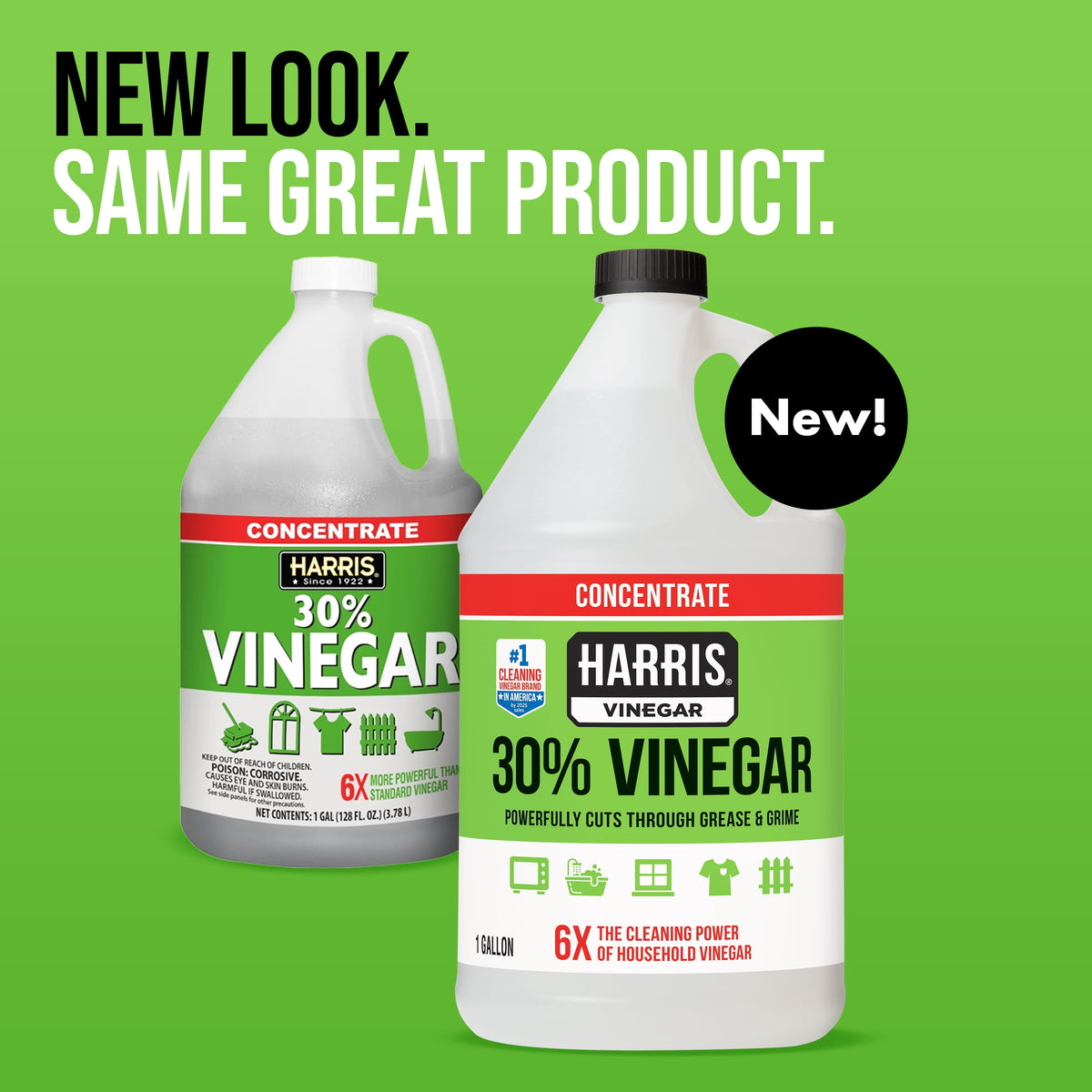 Harris 30% Concentrated Vinegar, Multi-Purpose Use for Home and Outdoor, 1 Gallon