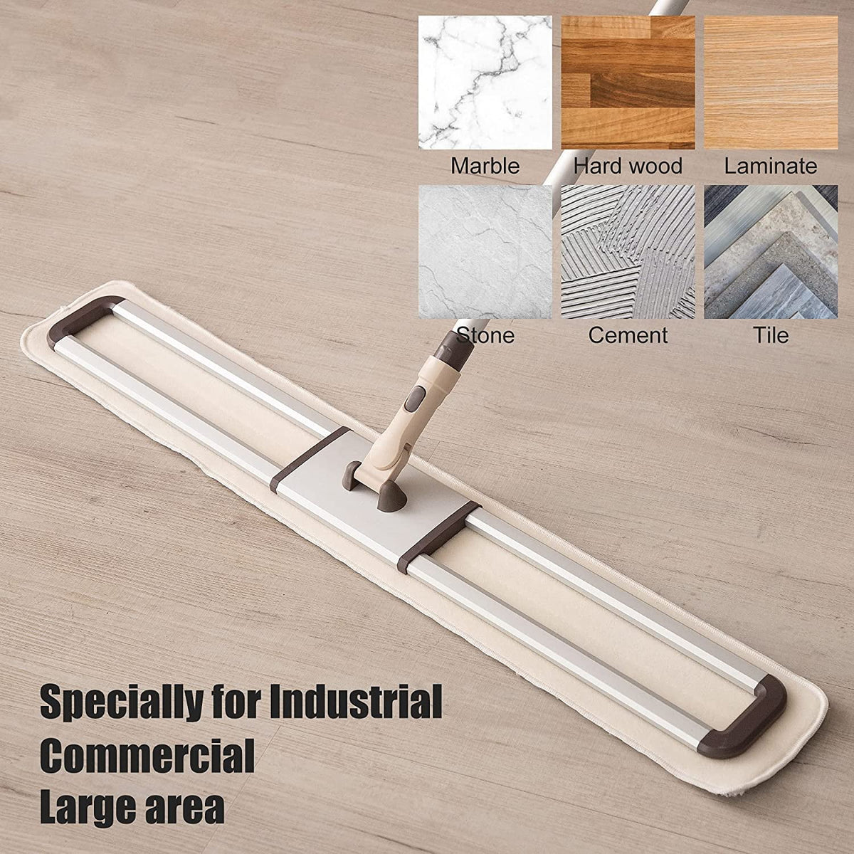 Professional 36 Inch Commercial Dust Mop with Aluminum and Telescopic Handle for Industrial Floor Cleaning