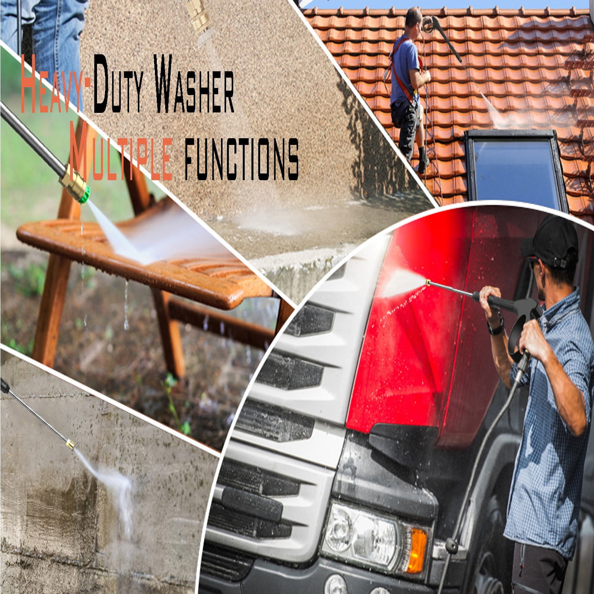 Heavy-Duty Gas Pressure Washer, 3500Psi at 2.6Gpm Power Washer,Portable, 30feet Pressure Hose,Industrial Style,Axial Cam Pump, for Siding, Driveway, House, Car, RV, Paint Preparation etc