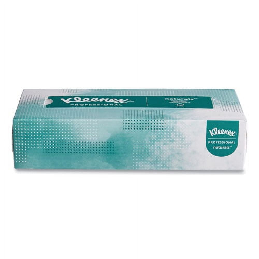 Naturals Facial Tissue for Business, Flat Box, 2-Ply, White, 125 Sheets/Box | Bundle of 2 Boxes
