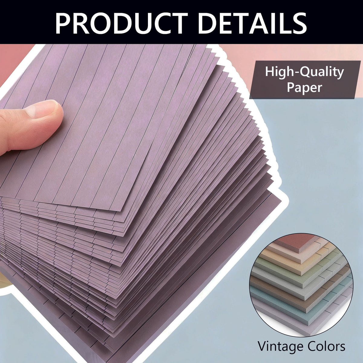 Tripumer 8 Pcs 45 Sheets Lined Self Sticky Notes Pad 4 x 6 Inch Adhesive Lined Paper for Writing Organizing Study