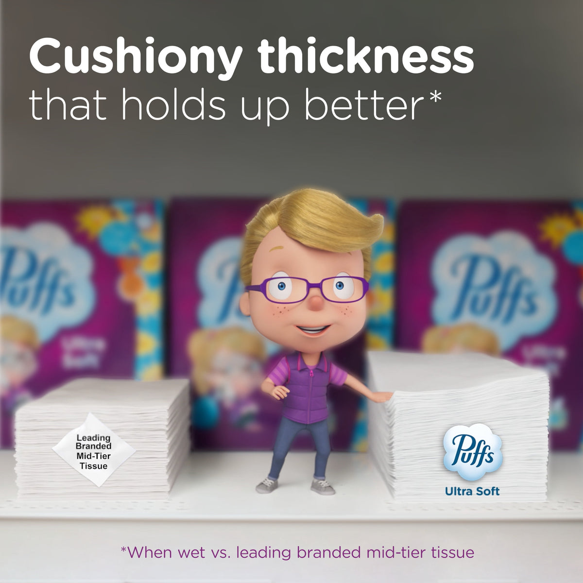 Puffs Ultra Soft Facial Tissues, 4 Count