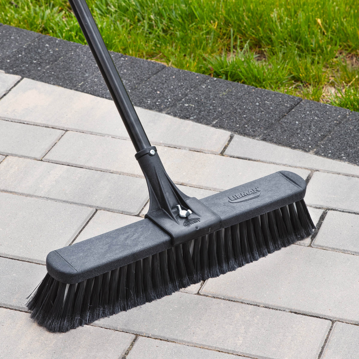 Libman 18" High Power Multi-Surface Push Broom with Steel Handle