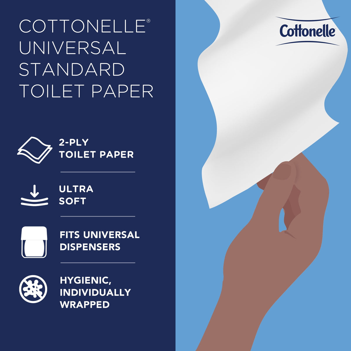Cottonelle Professional Standard Roll Toilet Paper, Bulk (17713), 2-Ply, White (60 Rolls of 451 Sheets, 27,060 Sheet Total)