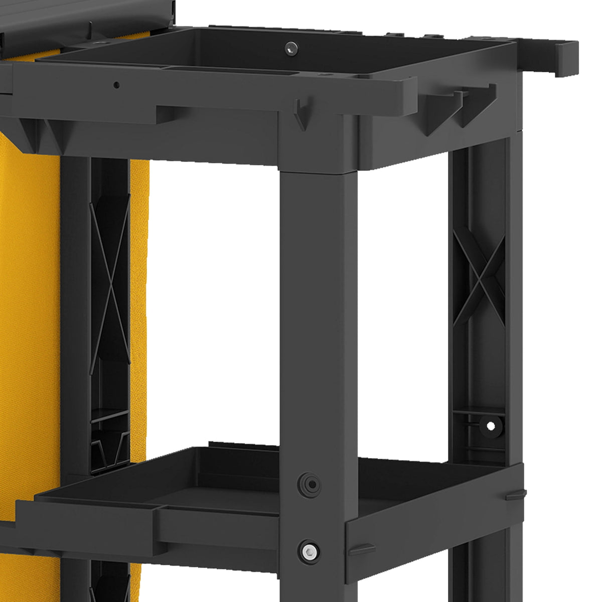 Uforic Commercial Janitorial Trolley Cleaning Cart with 25 Gallon Bag and Cover for Housekeeping, Black