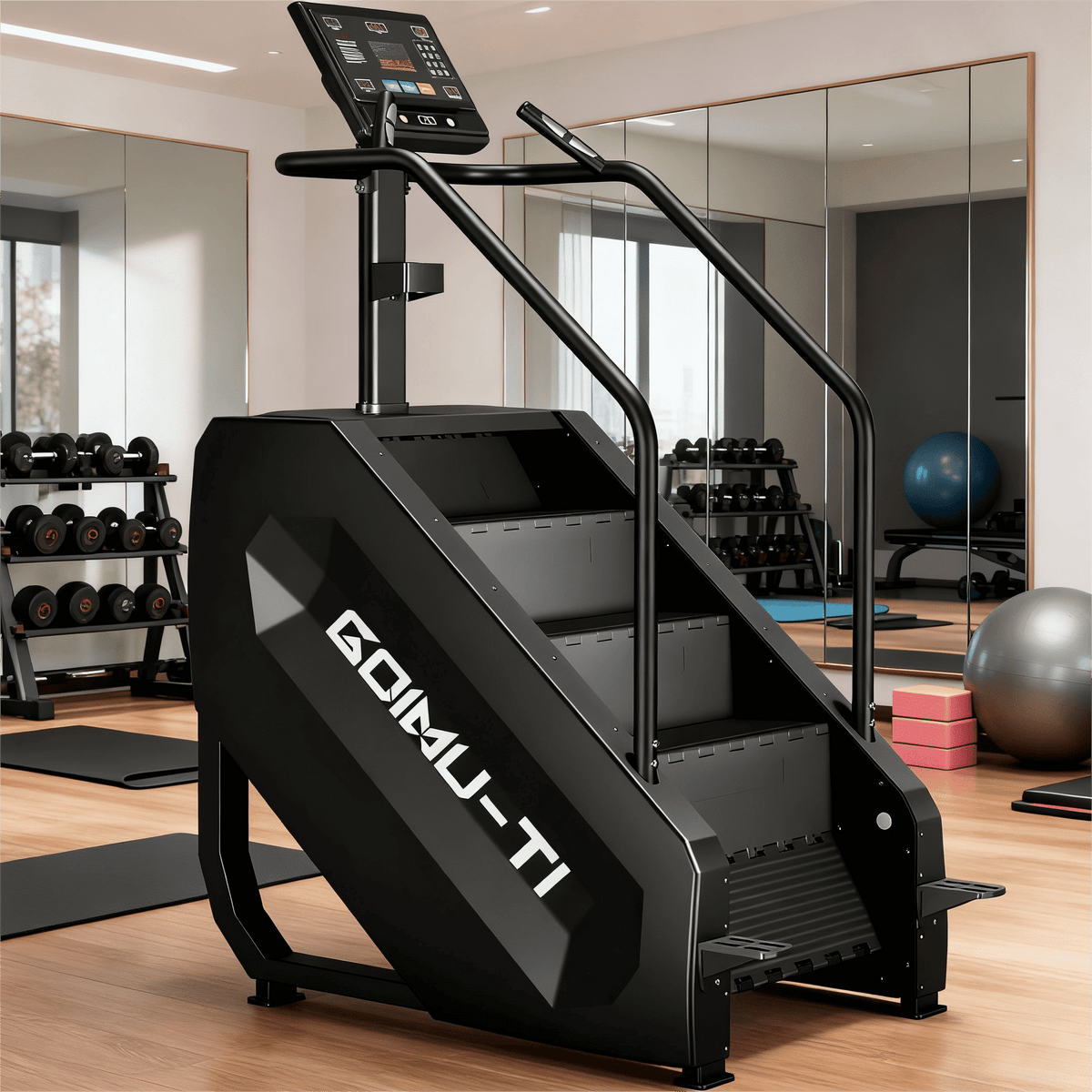 Stair Stepper Machine, 550Lbs Commercial Grade Stair Climber for Home with 15 Resistance Level and LED Screen, Stepmill Exercise Machine for Full Body Workouts, 24-164 Steps/Min