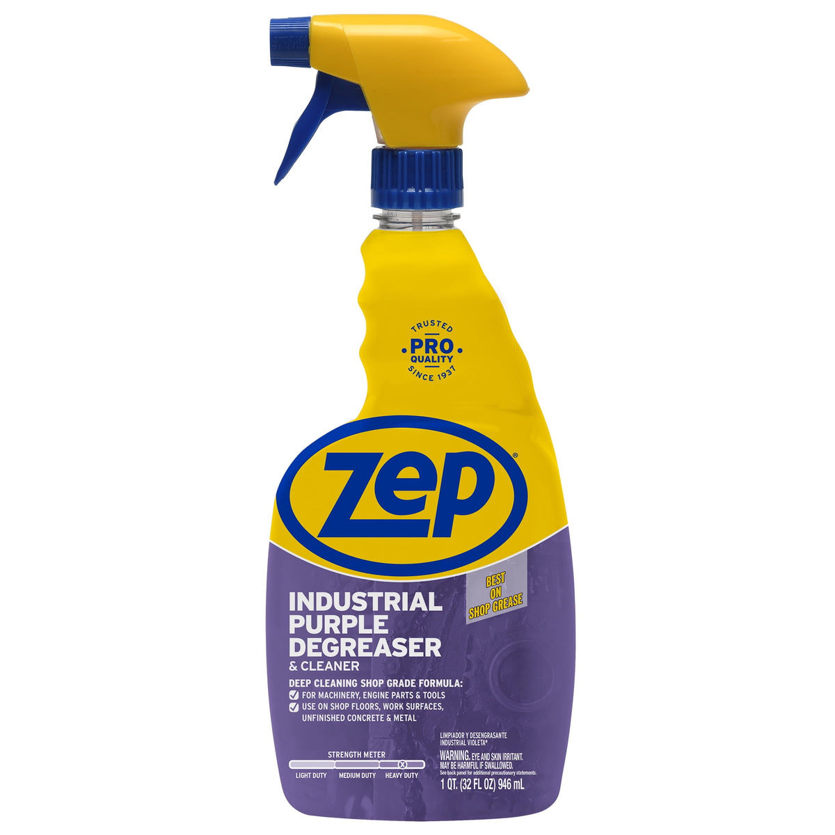 (4 pack) Zep Industrial Purple Cleaner And Degreaser Concentrate - 32 oz. (Case of 4) R423104 - Powerful Deep Cleaner For aGarages, Engines, and Concrete