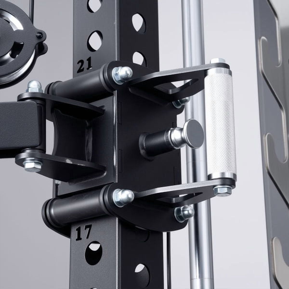 Mikolo Anubis-2.0 Smith Machine with Weight Stack, 3“×3” All-in-One Power Cage with LAT Pulldown & Cable Crossover, 3200LBS Multi-Function Trainer with Aluminum Pulley System for Fitness Home Gym