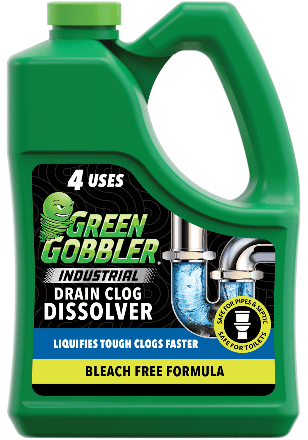 Green Gobbler Industrial Strength Drain Clog Remover & Cleaner Liquid Gel, 64 Fl Oz