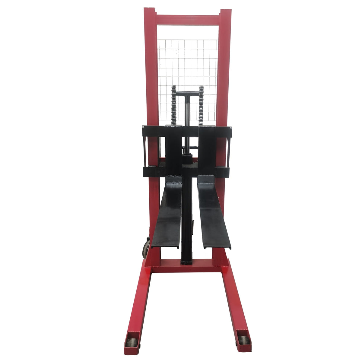 2 Ton Manual Hydraulic Pump Walkie Stacker Forklift Reach PalletMaterial Lift Winch Stacker
