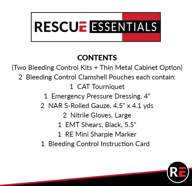 Bleeding Control Station - Thin Metal Cabinet