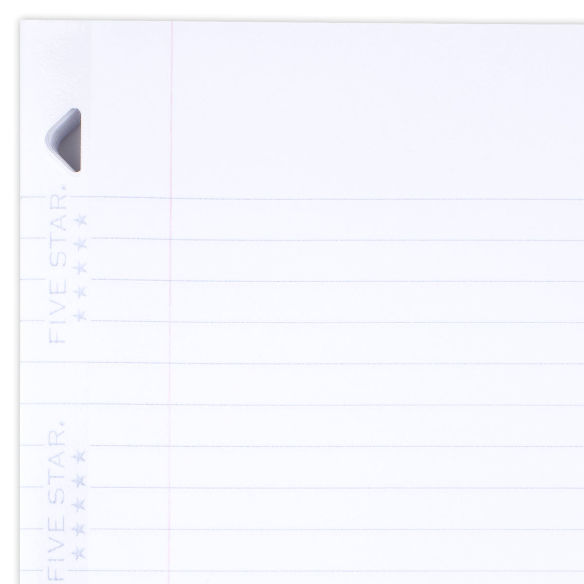 Five Star Reinforced Filler Paper Plus Study App, Wide Ruled, 8" x 10.5", 80 Sheets/Pack