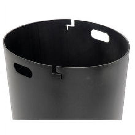 Global Industrial GBE261948BKD Outdoor Diamond Steel Trash Can with Base, 36 gal, Black