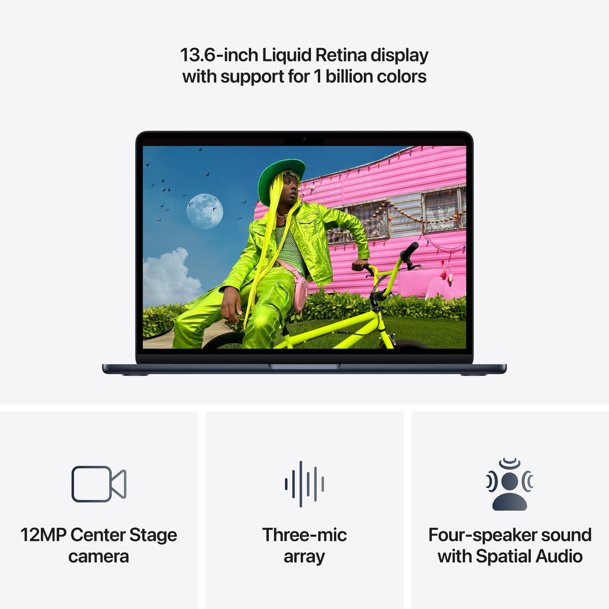 Apple 13" MacBook Air with M5 chip, 10 core CPU / 8 core GPU, 16GB Memory, 512GB SSD - Midnight