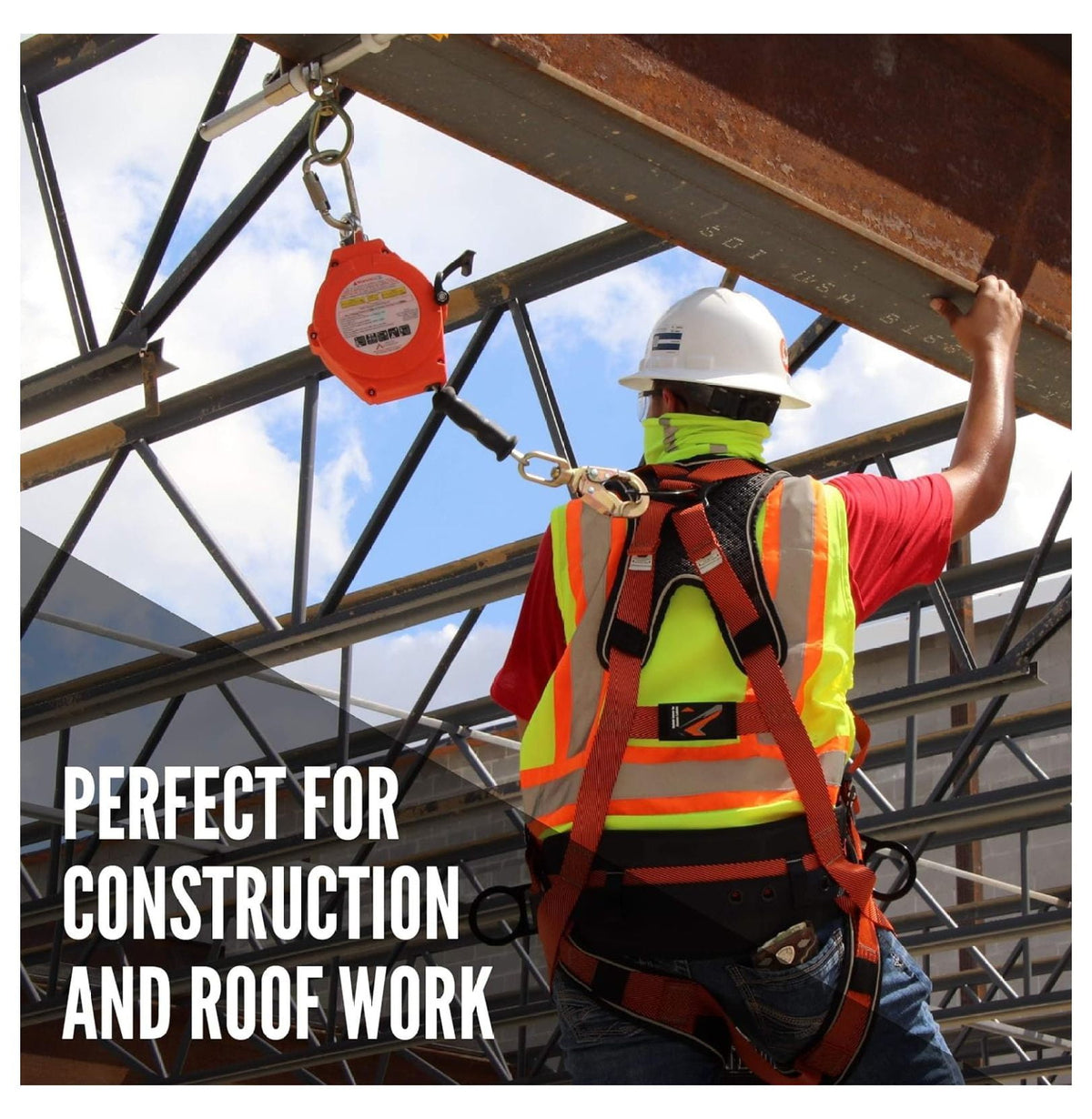Warthog MAXX - Safety Harness for Construction – Fall Protection Equipment with Removable Belt and Lumbar Support, Side D-Rings, and Padding, OSHA & ANSI Compliant (L-XL)