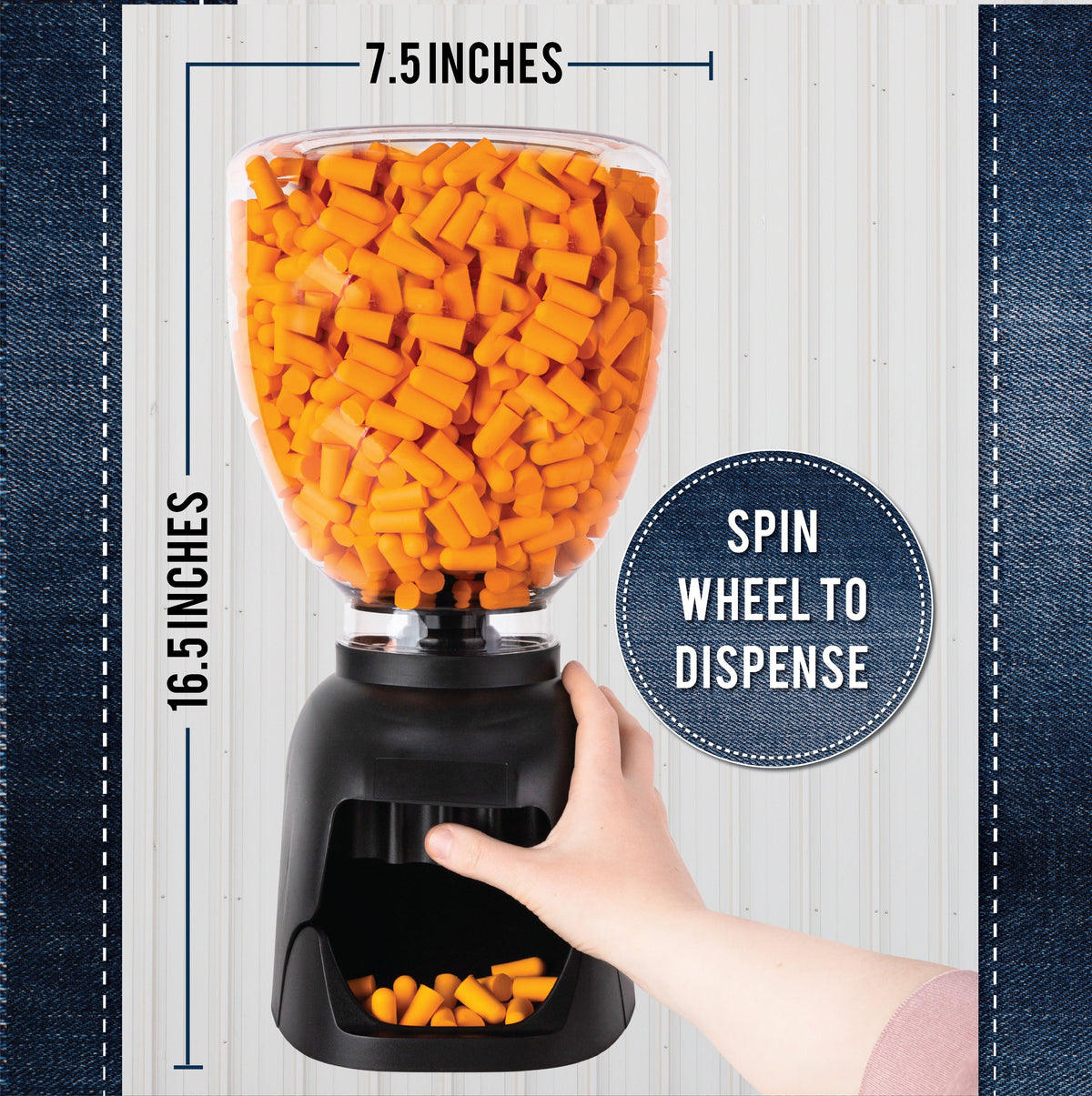 500 Pairs of Foam Earplugs with 1 Refillable Dispenser - Noise Cancelling Bulk Ear Plugs - NRR 32dB